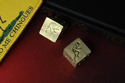 RARE Ed’s Manifesto x Hooligan Customs Brass XL Dice - Sneakreaper Engraved