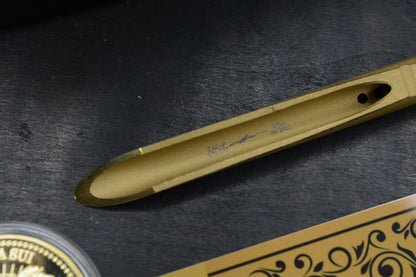 RARE Microtech TAC-P Ti PVD Gold Spike w/ John Wick Pack & Bullet Bead