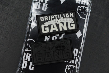 RARE INKY EDC - 2x Griptilian Gang Patch Set Black / White