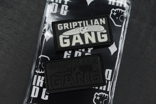 RARE INKY EDC - 2x Griptilian Gang Patch Set Black / White Re Playge Microtech