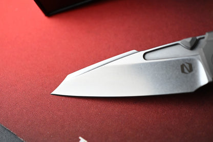 NEW Null Knives Voodoo Doll - Stonewashed Vanax / Natural Micarta Scales SN# 70