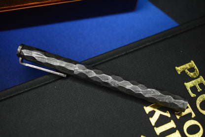 RARE Royal Creations Rocked Damascus & Copper Twist Pen - Re Playge Microtech