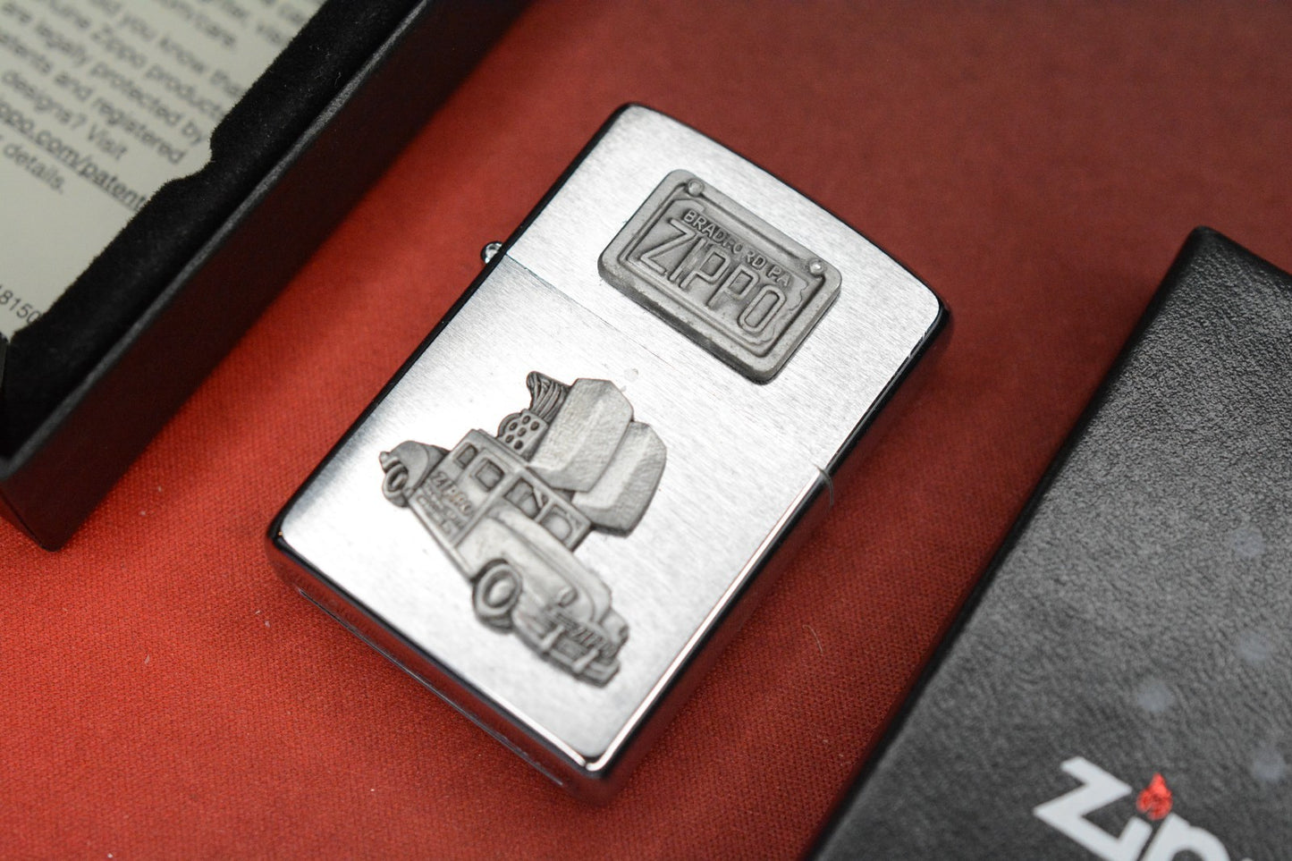 Vintage 1960’s Zippo Lighter - 3-D Road Trip Truck & License Plate Logo