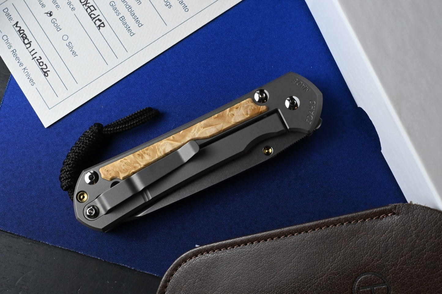 RARE Chris Reeve Large Sebenza 31 Box Elder Inlay / Magnacut Insingo w/CRK Pouch