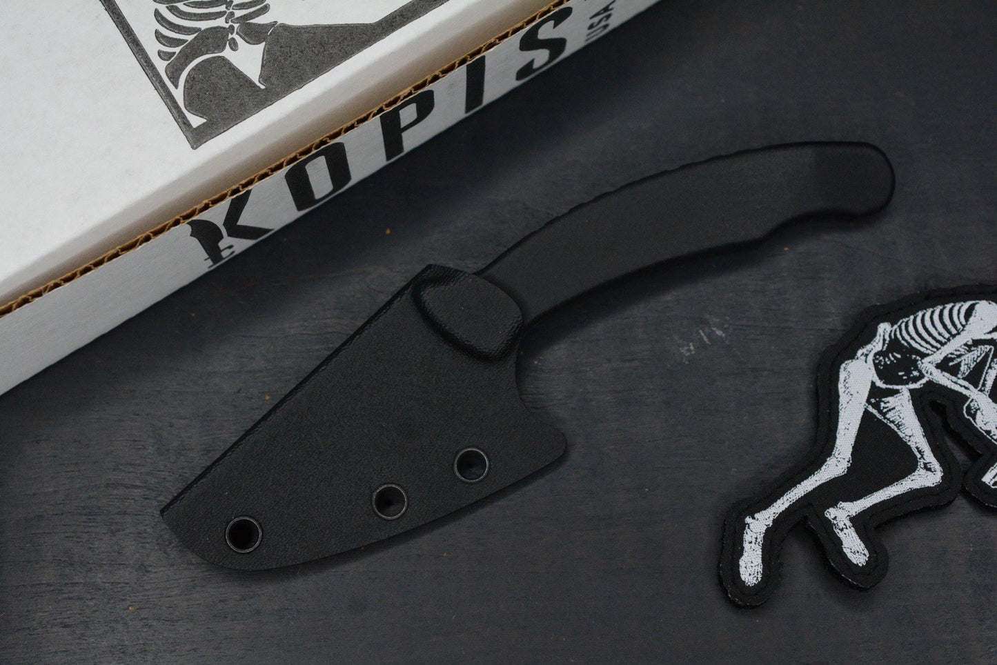 NEW Kopis Designs x Ed Calderon L-Via Field Knife Matte 154CM w/ Manifesto Patch