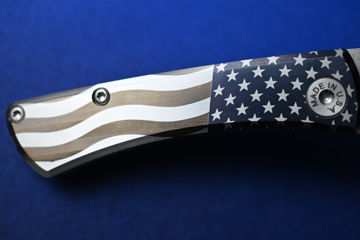 NEW American Blade Works Slip Joint - Stars & Stripes Ti Handle / Magnacut