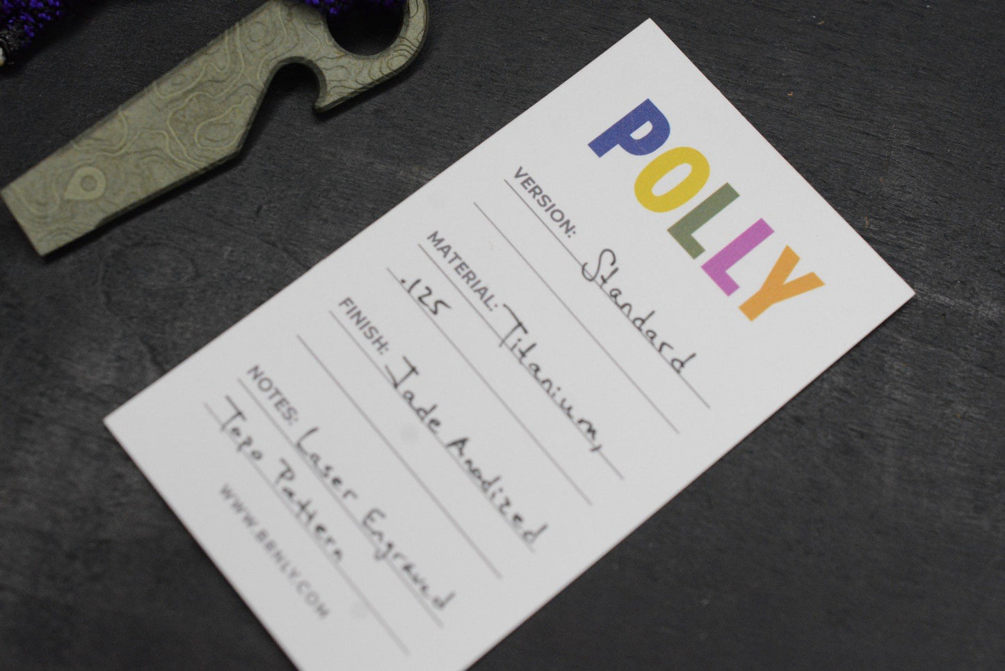 NEW BRNLY Polly Pry-Rose Plain Jade SW Ti w/ Jade Jimped Bead