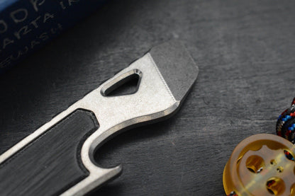 NEW Lynch NW Open Door Policy Pry - SW Ti / Black Micarta Inlays w/ Ultem Bead