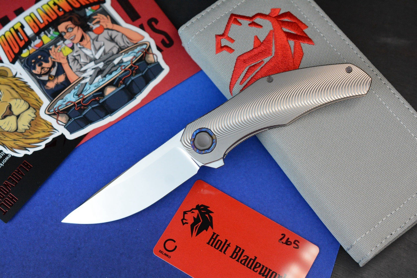NEW Holt Blade Works Renegade - Ridgeback Ti/ Black Timascus / Ano HDW w/ COA