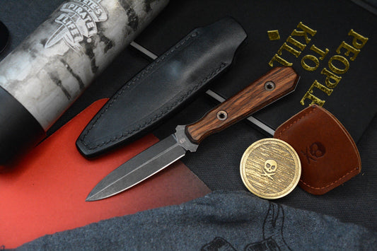 NEW Pete’s Pirate Life Custom Fixed Blade - Darkened Magnacut / Walnut Handles