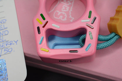 NEW SWAMP EDC Swampy Whale - Dessert Warrior Donut Print Pink w/ Beads & Patch