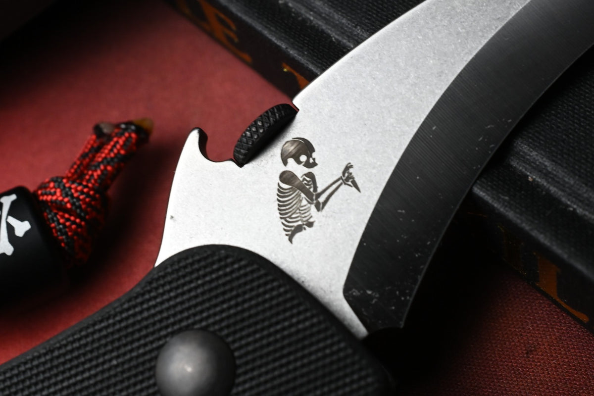 RARE Emerson Knives x Sneakreaper Super Elvia - Black G10 / 154CM SW Stamped