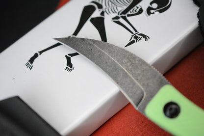 RARE Ed’s Manifesto & Sneakreaper Elvia Field Knife - Slime Green/Acid Stonewash