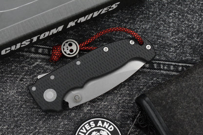 RARE Demko Custom USA AD20S - Black G-10/ Barong Magnacut Stud Only