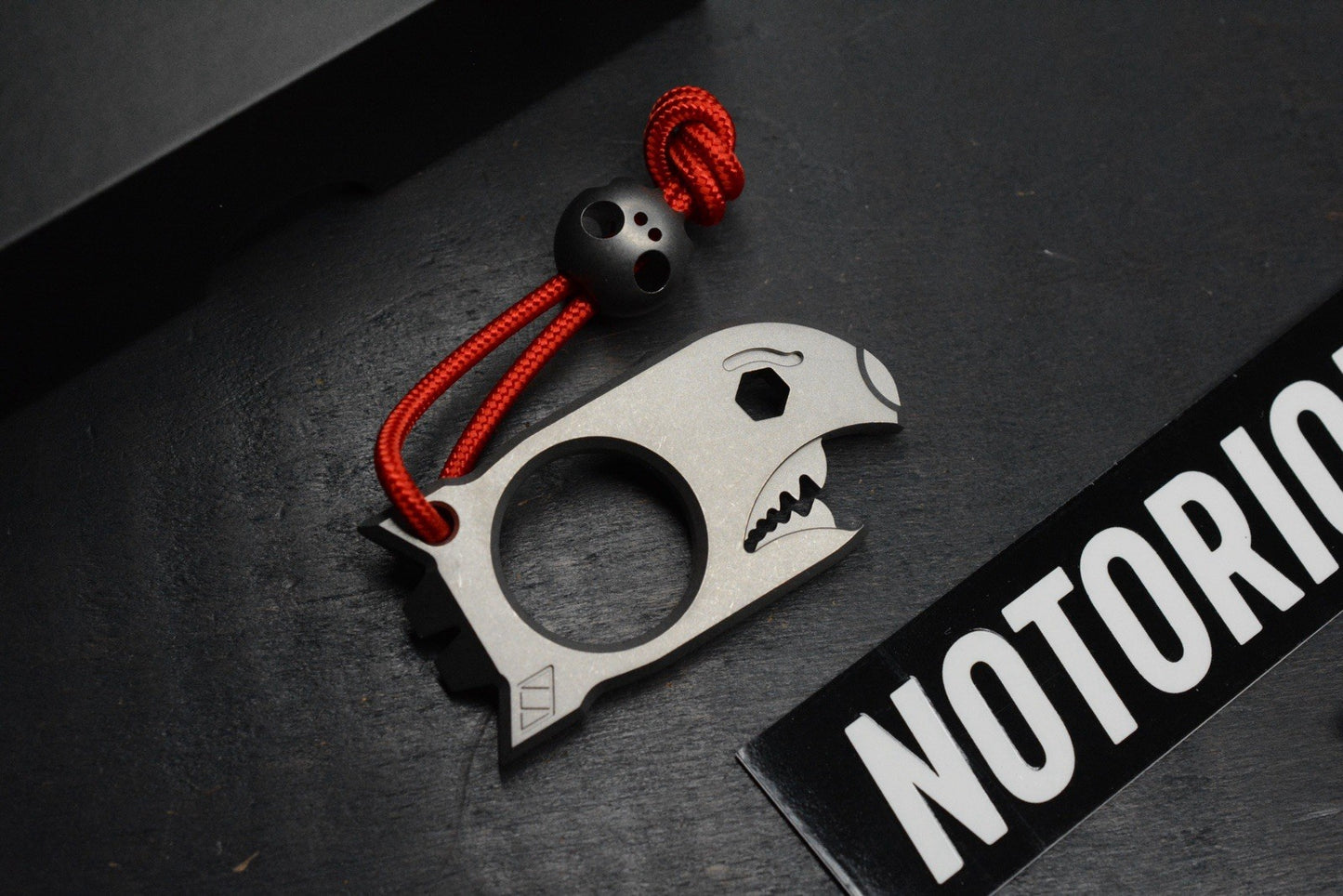 NEW Notorious EDC Baby Bomb - Stonrwashed Ti w/ Bonus Ti Bead