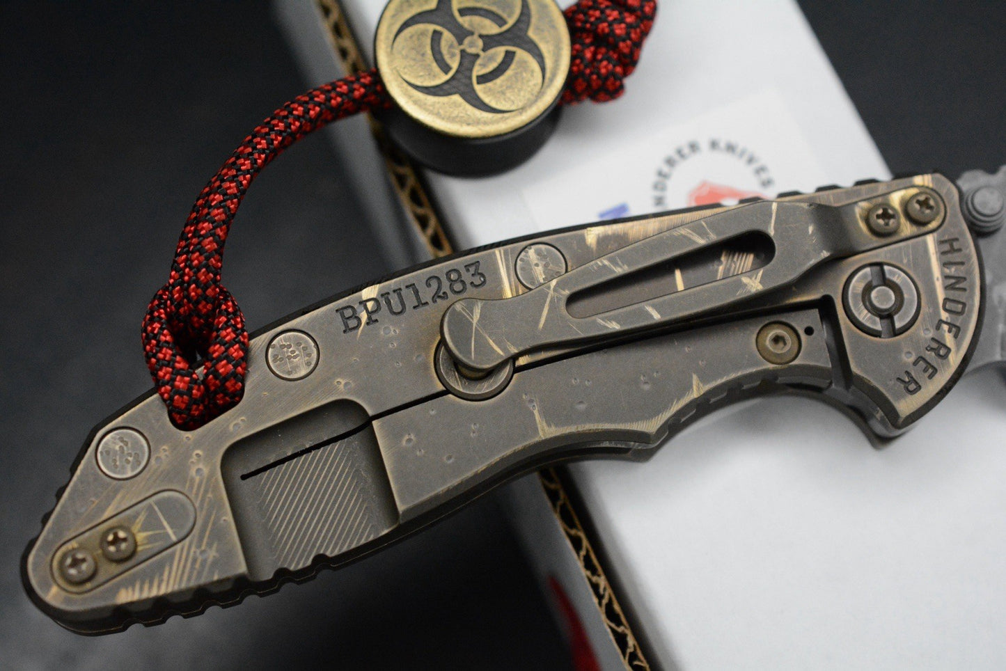 RARE Hinderer Custom XM-18 Non Flipper 3.5” Full Ti Warthog Bowie Magnacut