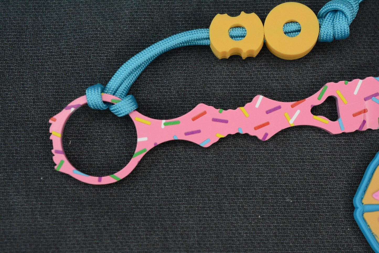 NEW Dessert Warrior SOCP Donut Dagger w/ 2X Donut Beads & Patch