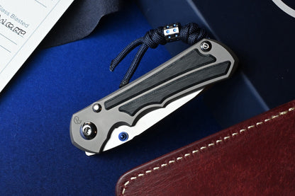 NEW Chris Reeve Small Inkosi - SW Insingo / Glass Blasted Ti /Blue Denim Micarta