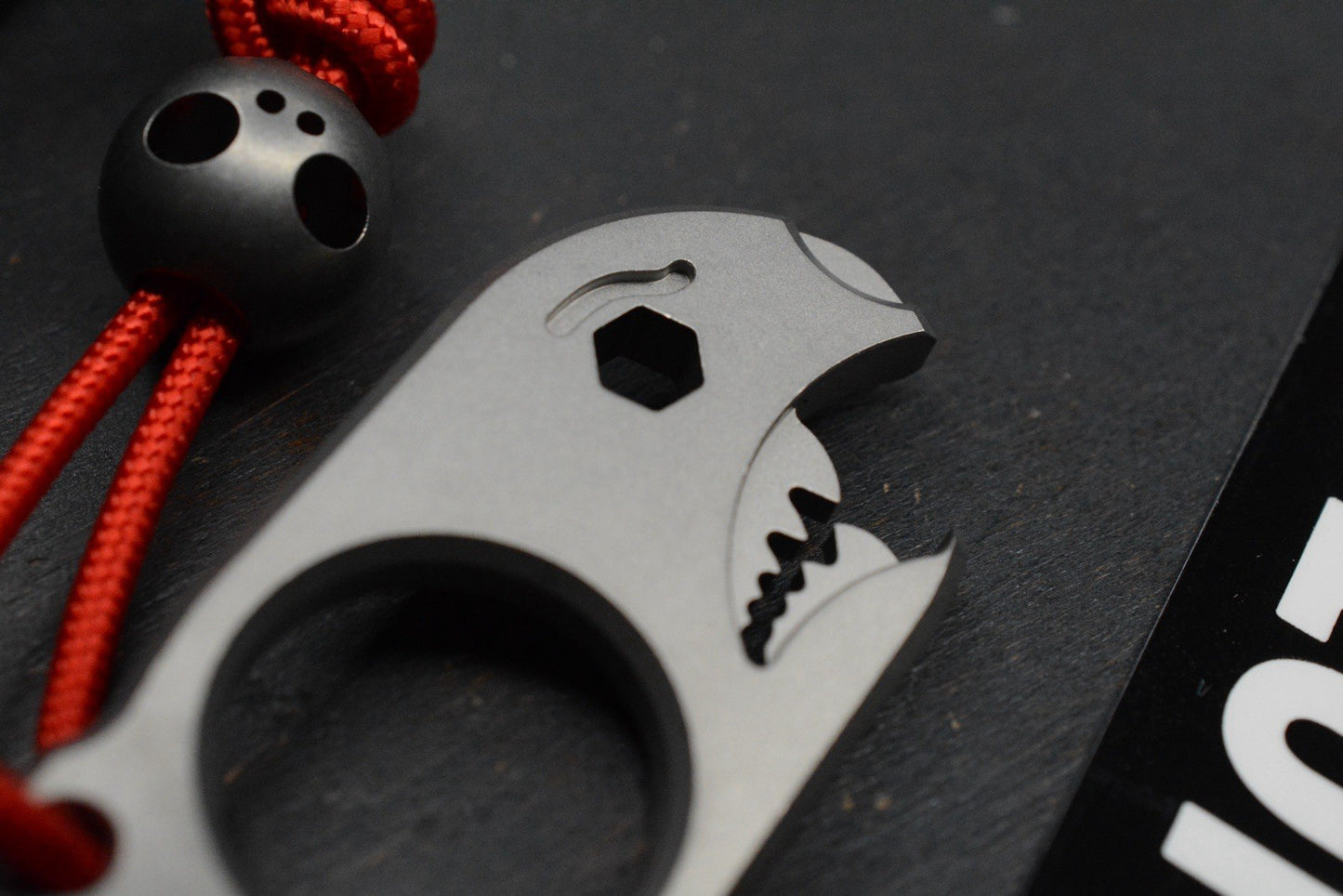 NEW Notorious EDC Baby Bomb - Stonrwashed Ti w/ Bonus Ti Bead