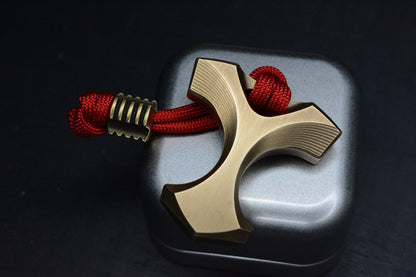 RARE Ostap Hel Knives Mjolnir II Antique Bronze Bottle Opener Tool w/ Brass Bead