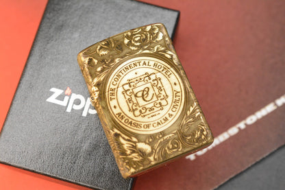 RARE Zippo John Wick Special Edition Continental Hotel Good Plated Lighter