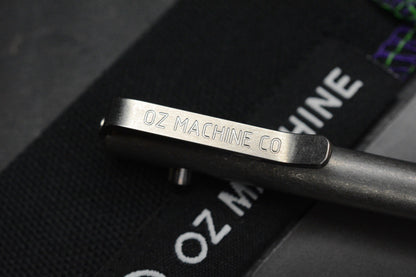 NEW Oz Machine Co Little John Ti Pen - Grey Washed Body / Dark Blasted Grips