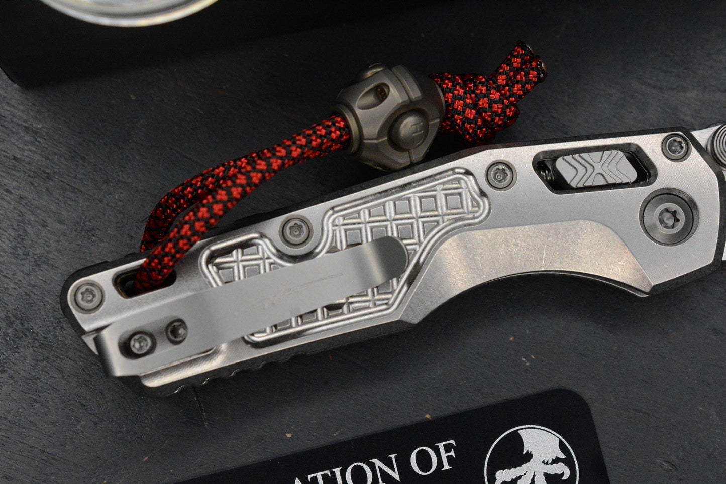 RARE Microtech MSI MINI - Ti Frag Handle/ Brz Accents w/John Wick Pack & CH Bead