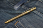 RARE Custom Fellhoelter TiBolt Pen - 5.5” Brass Engraved Dragon Scale Pattern