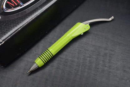 RARE Microtech Siphon II Stainless Tactical Pen Apocalyptic Green SN1060 10/2016