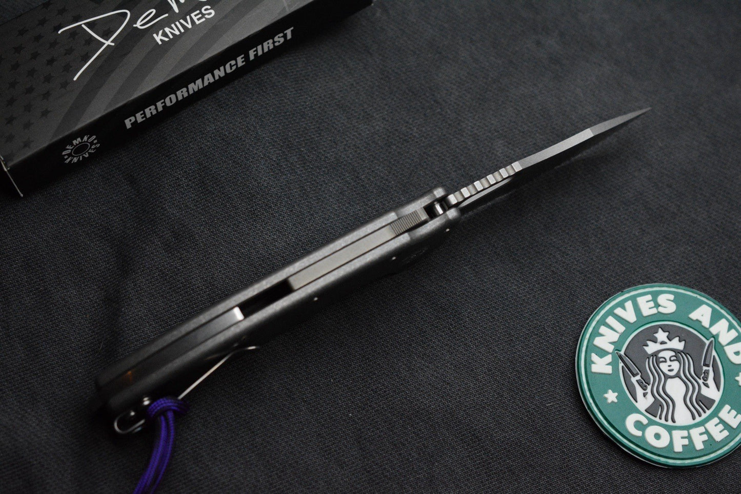 NEW Demko AD20 Shark-A-Tac - MagnaCut Stonewash / Smooth Ti w/ Spike GB & Bead