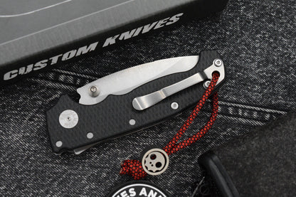 RARE Demko Custom USA AD20S - Black G-10/ Barong Magnacut Stud Only