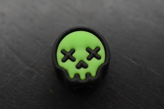 NEW Wkrmn Design - Skull PVC Bead - Black/ Green