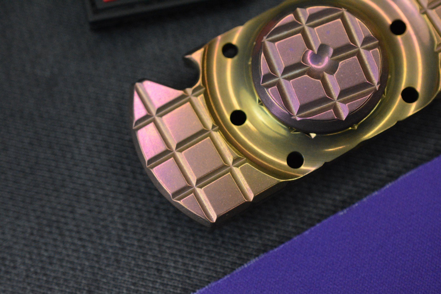 NEW Monkey Edge x Steve Ryan Orbital Frag Oil Slick Ano w/ME Patch Re Microtech