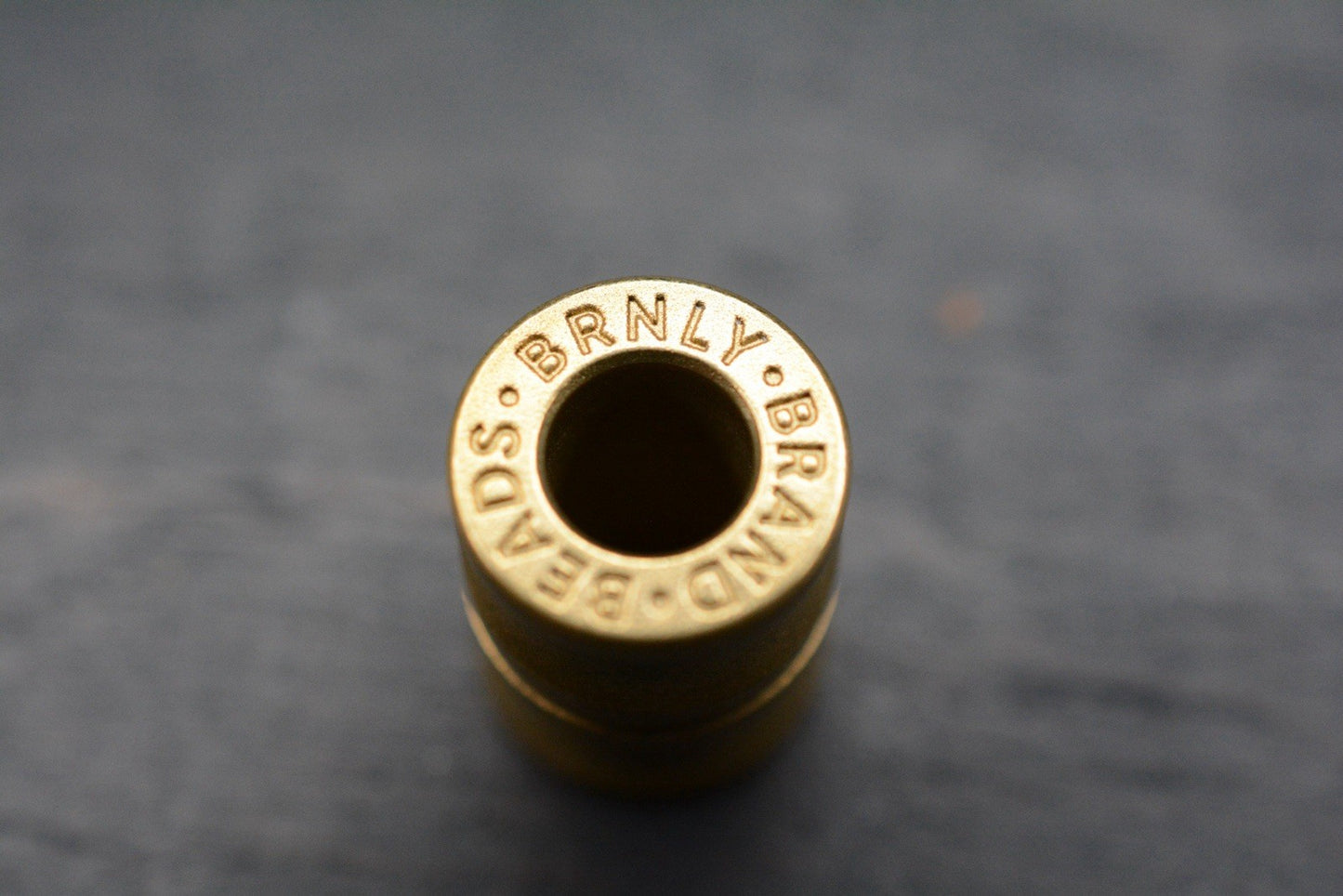 RARE BRNLY Bamboo - Stonewashed Brass Lanyard Bead Re Playge Microtech