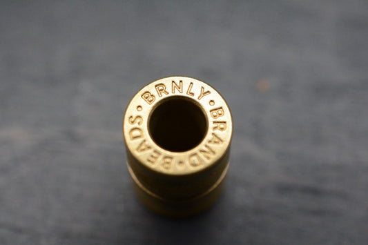 RARE BRNLY Bamboo - Stonewashed Brass Lanyard Bead Re Playge Microtech