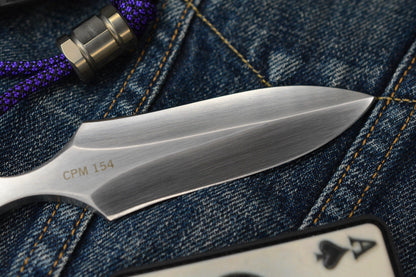 RARE Mike Irie Fixed Blade Carbon Fiber V2 Hand Ground 154CPM / Sheath