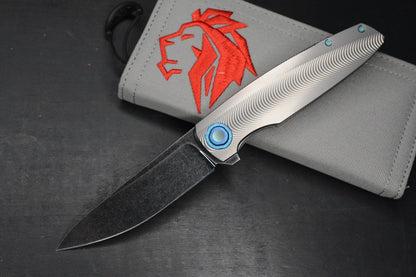 NEW Holt Bladeworks Outlaw - 4” M390 / Ridgeback Ti w/ Crystallized Ti Accents