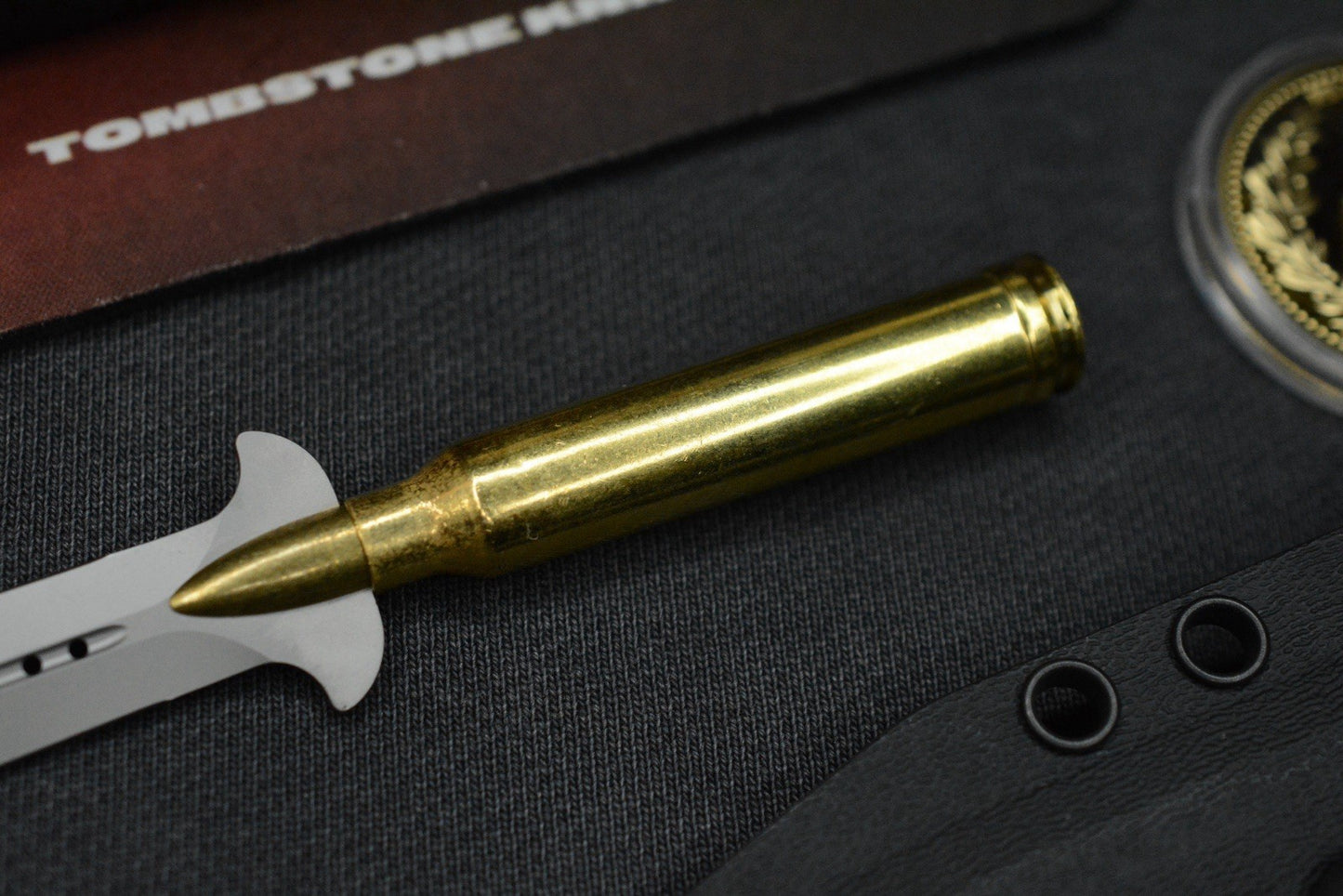 RARE Microtech Brass Bullet DE Desk Dagger USA MADE w/ John Wick Pack