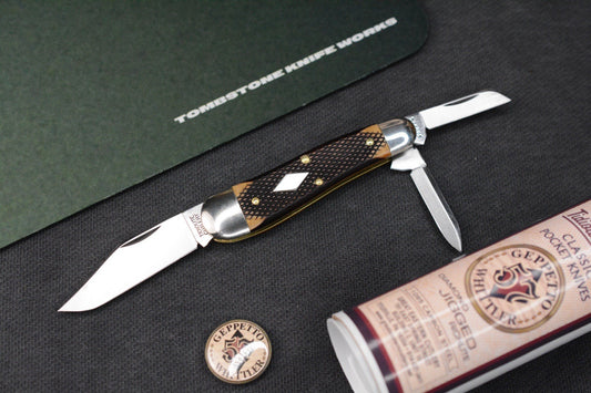 NEW Great Eastern Cutlery - Geppetto Whittler Chocolate Checkered Richlite