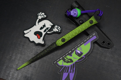 RARE Half Face Cardiac Spike Halloween SE Toxic Green w/Skull & PDW Patch