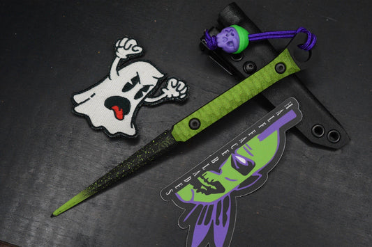 RARE Half Face Cardiac Spike Halloween SE Toxic Green w/Skull & PDW Patch