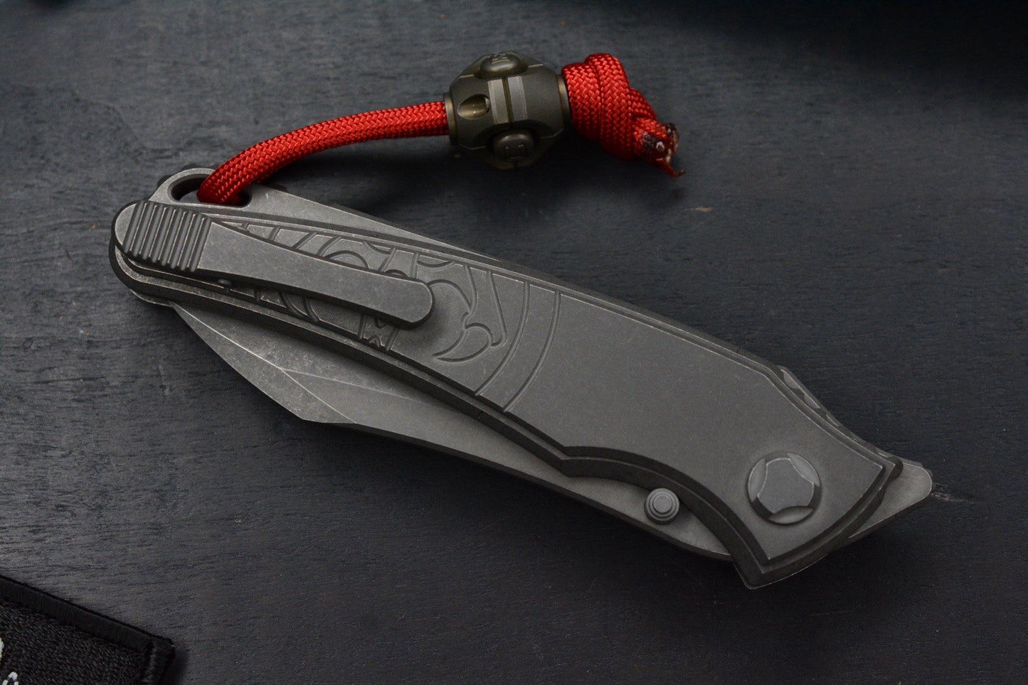 NEW Hawk Knives Talon M390 Full Titanium Inlay w/ Copperhead & Predator Patch