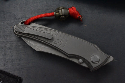 NEW Hawk Knives Talon M390 Full Titanium Inlay w/ Copperhead & Predator Patch