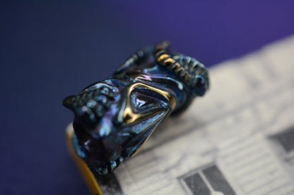 RARE++ Dmitry Streltsov “Alien” Bead - Cobalt 100% Handmade Ref Starlingear
