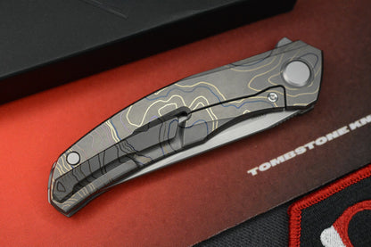 NEW Shirogorov x Triple Aught - Q M390 Stonewash Ti Lasered Topo 1 Of 5 Made