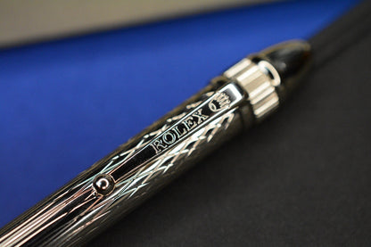 RARE Rolex Silver Diamond Ballpoint Pen w/ Original Packaging