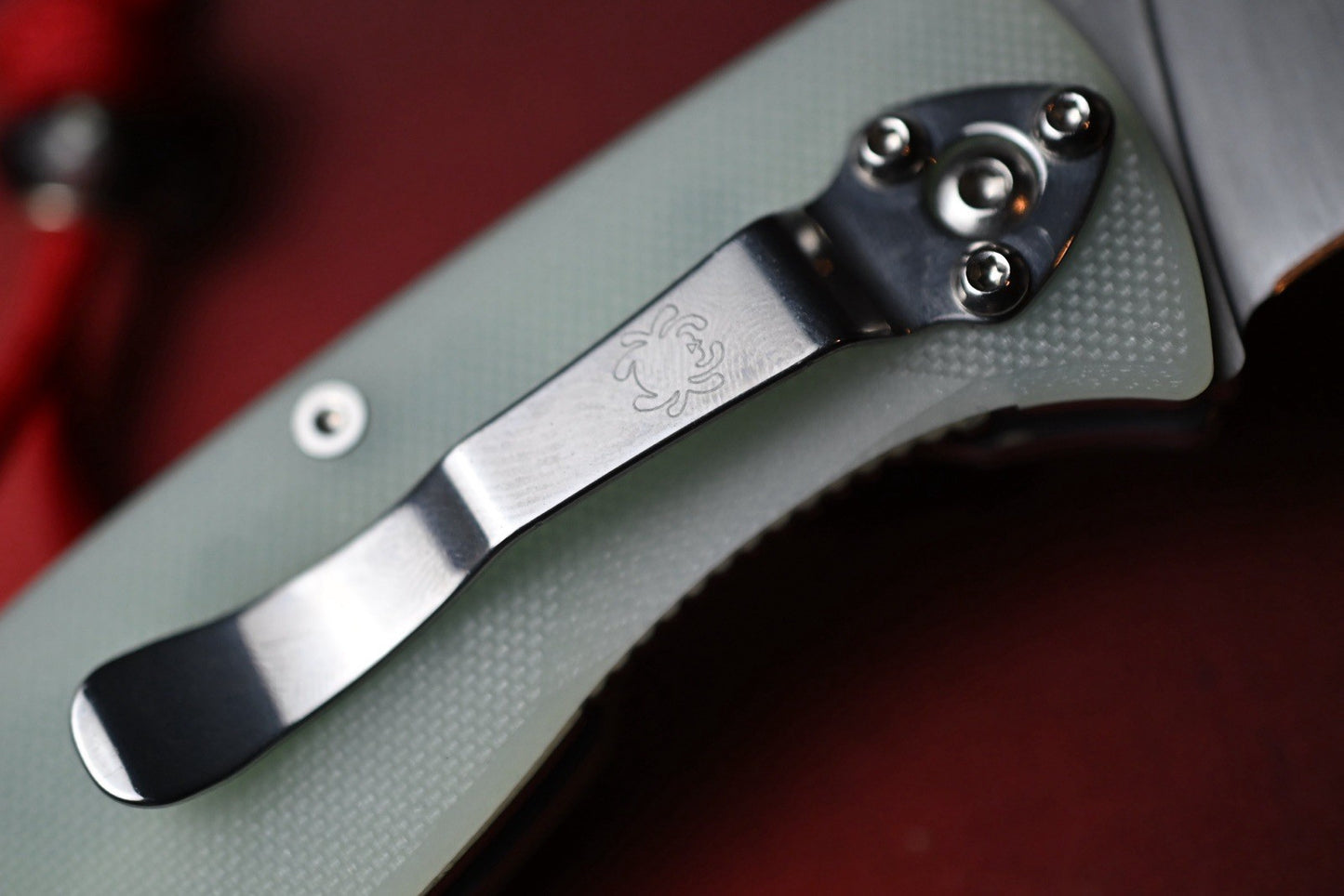 RARE Spyderco Tenacious Tanto - Jade Natural G10 / 8CR13 Stainless w/ TKW Bead