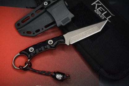 NEW TKell Knives Nighthawk Battlelock Black / Recon Distressed w/ Poison Bead