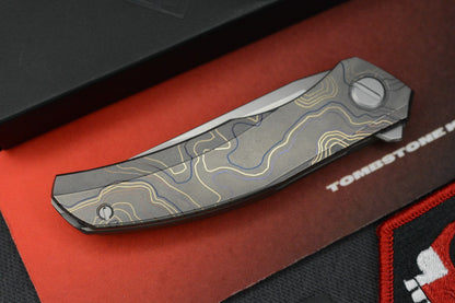NEW Shirogorov x Triple Aught - Q M390 Stonewash Ti Lasered Topo 1 Of 5 Made