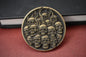 CUSTOM Pile Of Skulls Brass Challenge Coin - One Sided Re Playge Microtech